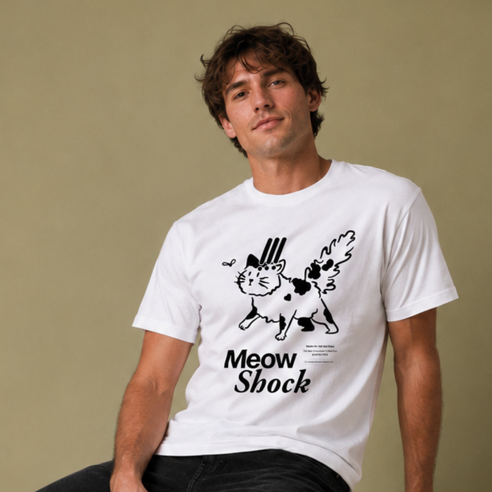 Meow Shock  / Men's Tee
