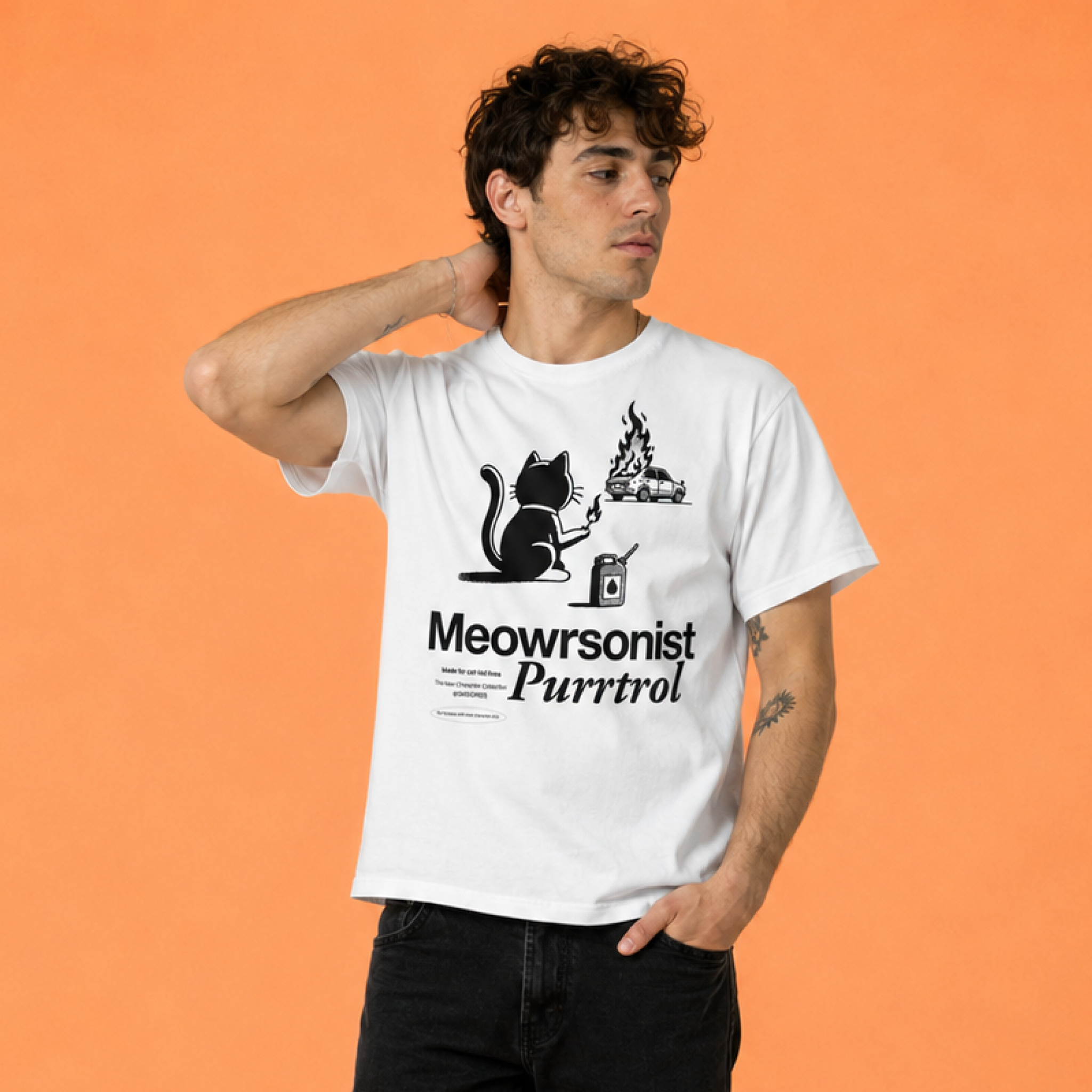Meowrsonist Purrtrol  / Men's Tee