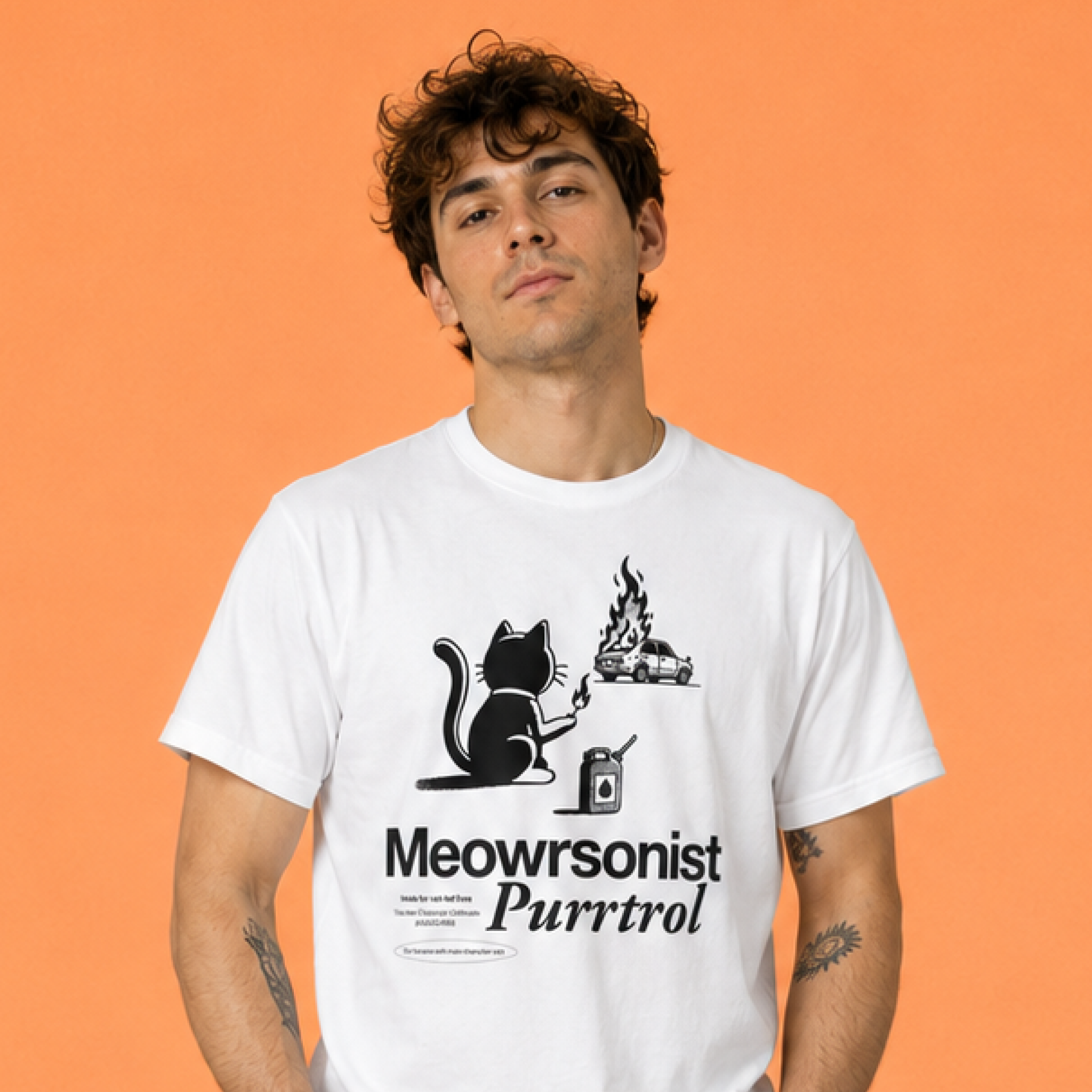 Meowrsonist Purrtrol  / Men's Tee