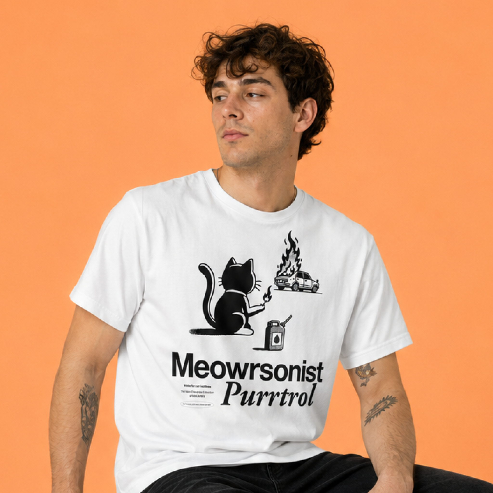 Meowrsonist Purrtrol  / Men's Tee