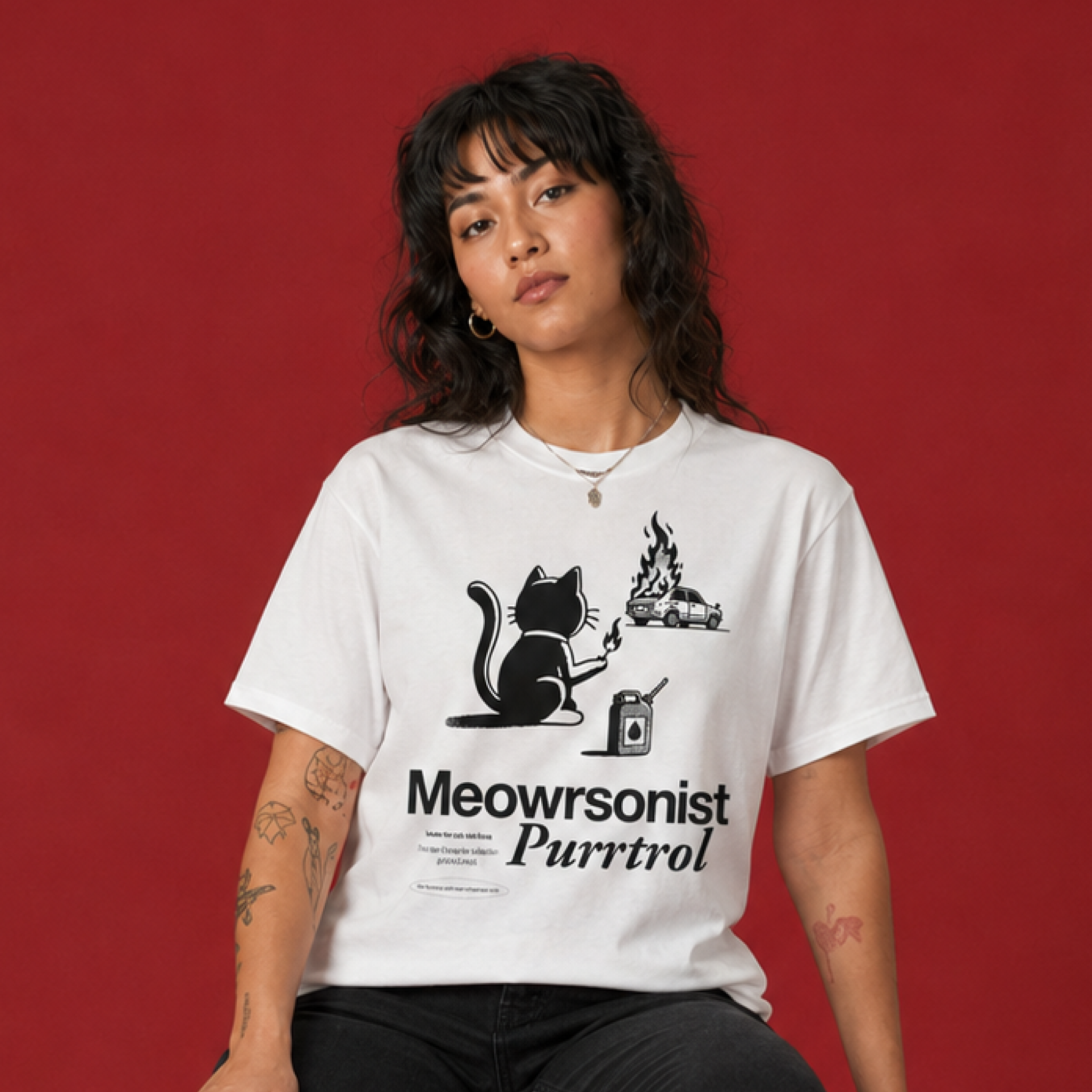Meowrsonist Purrtrol  / Women's Tee