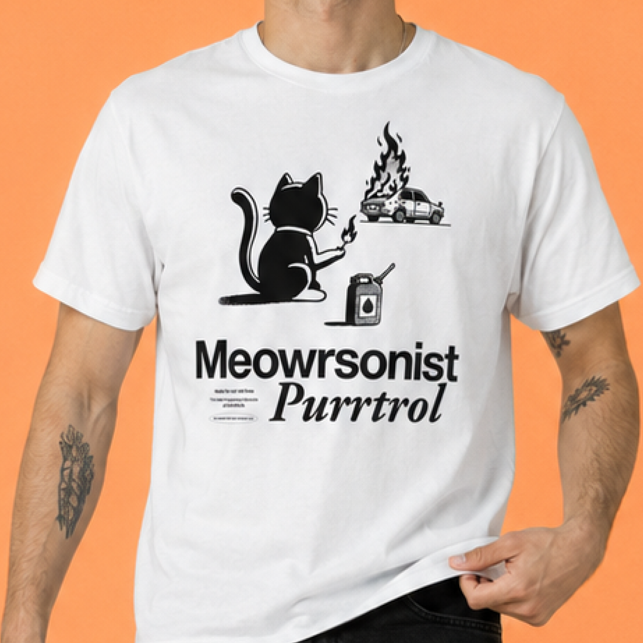 Meowrsonist Purrtrol  / Men's Tee