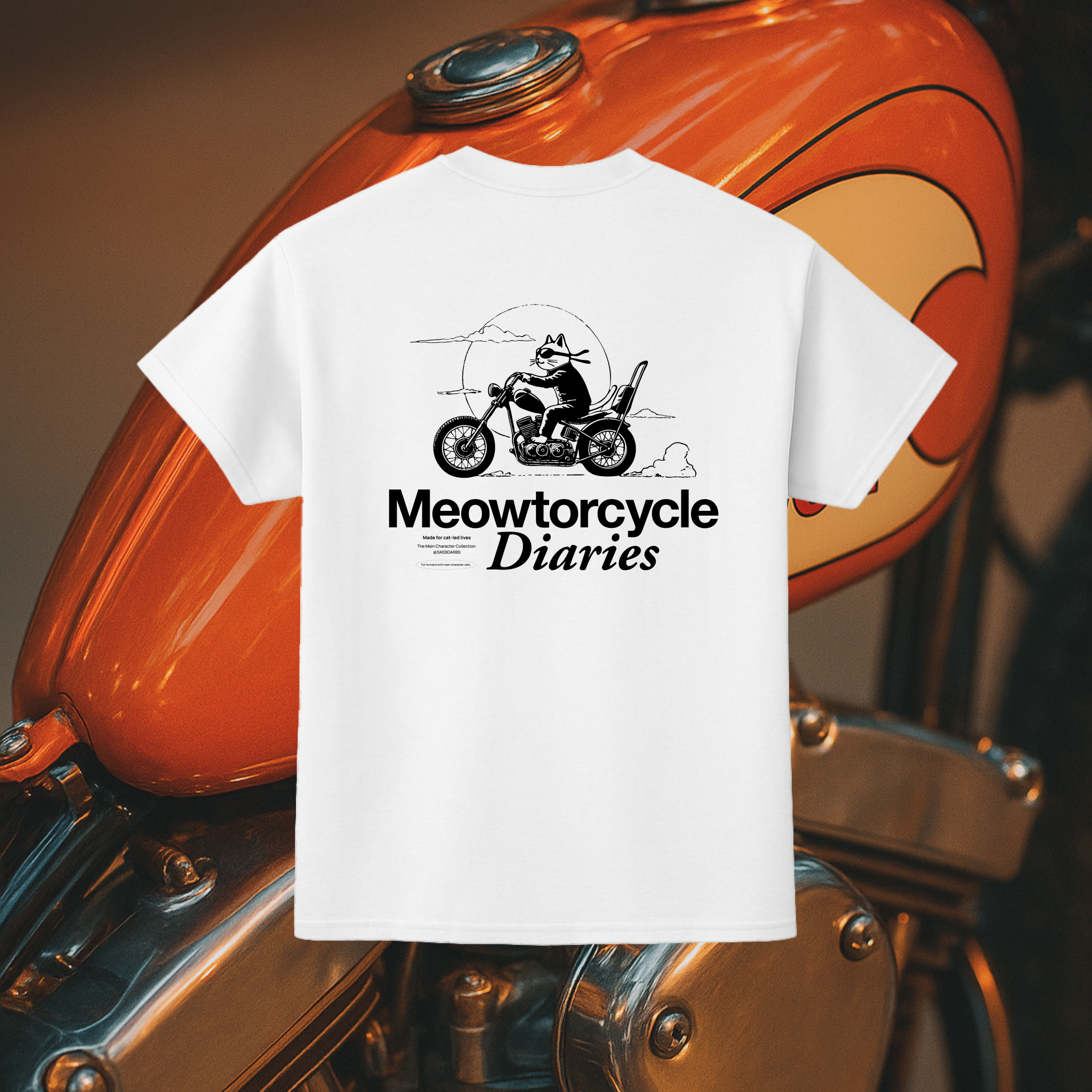 Meowtorcycle Diaries / Men's Tee