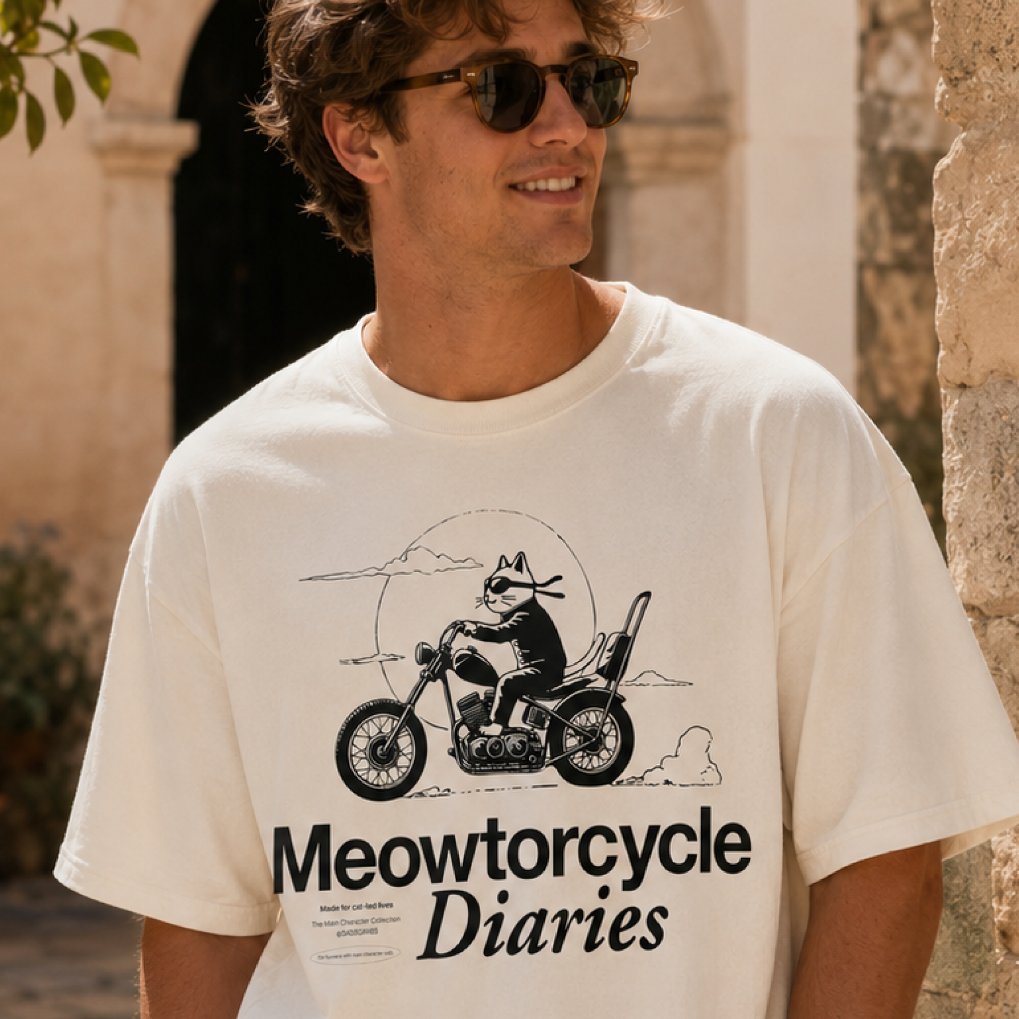 Meowtorcycle Diaries / Men's Tee