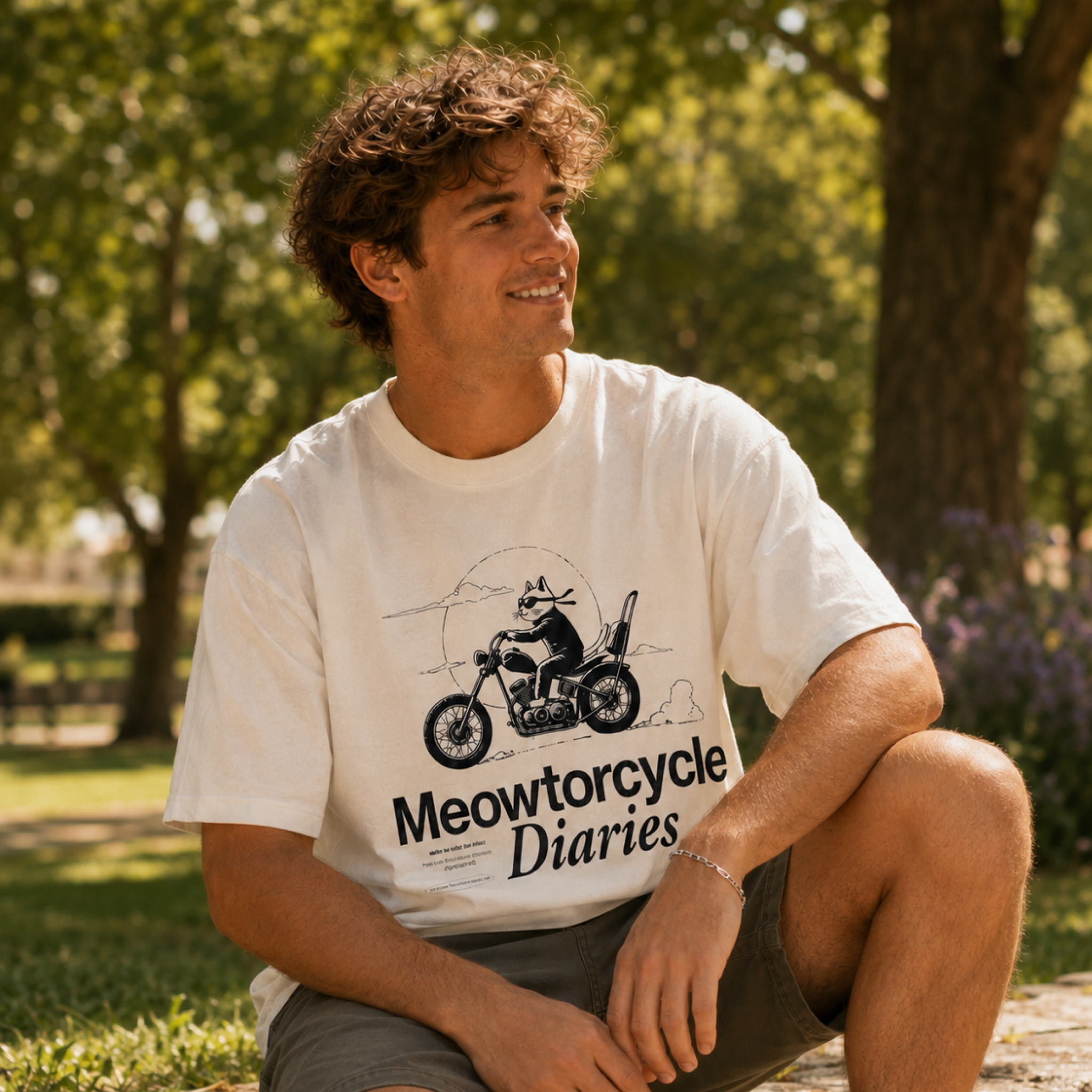 Meowtorcycle Diaries / Men's Tee
