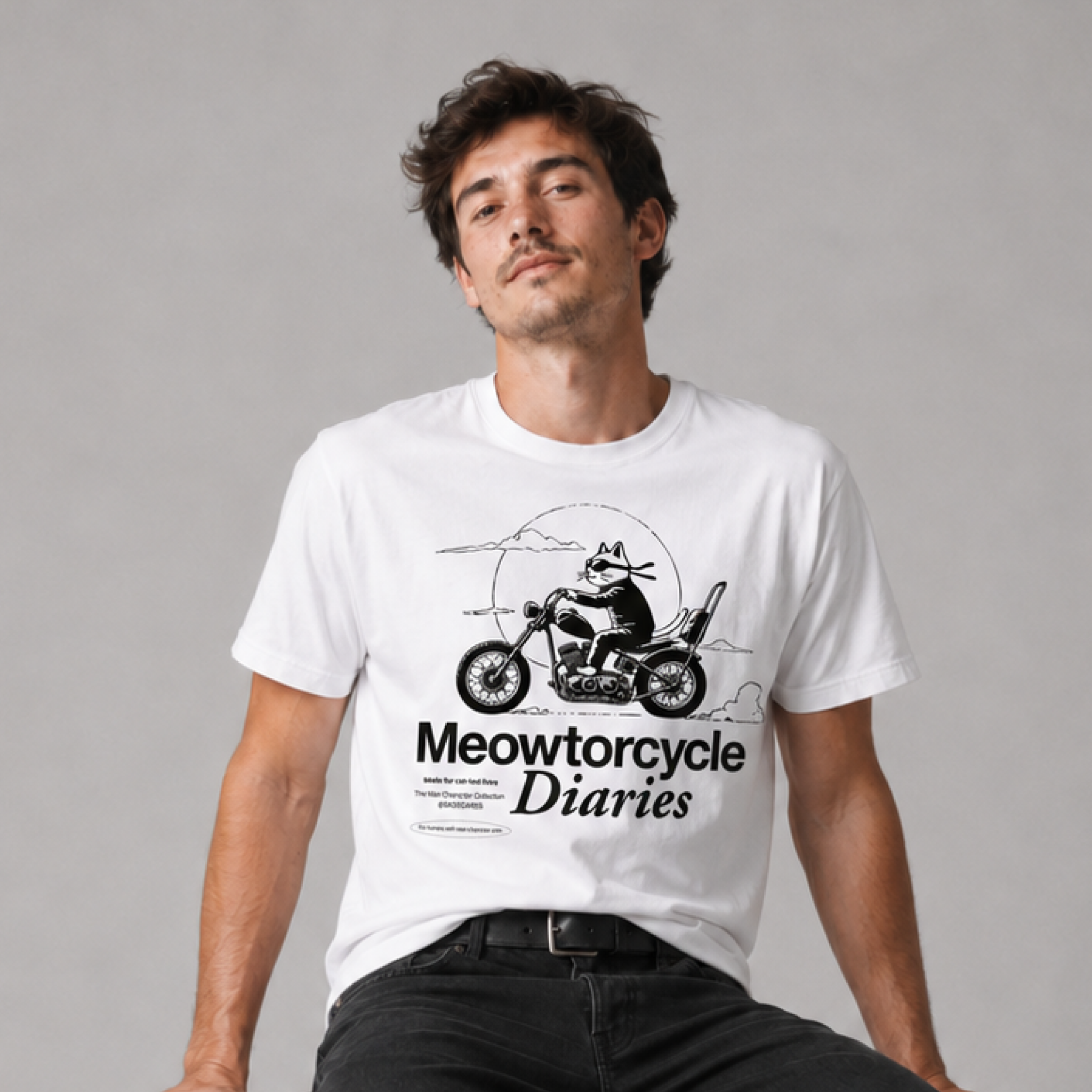 Meowtorcycle Diaries / Men's Tee