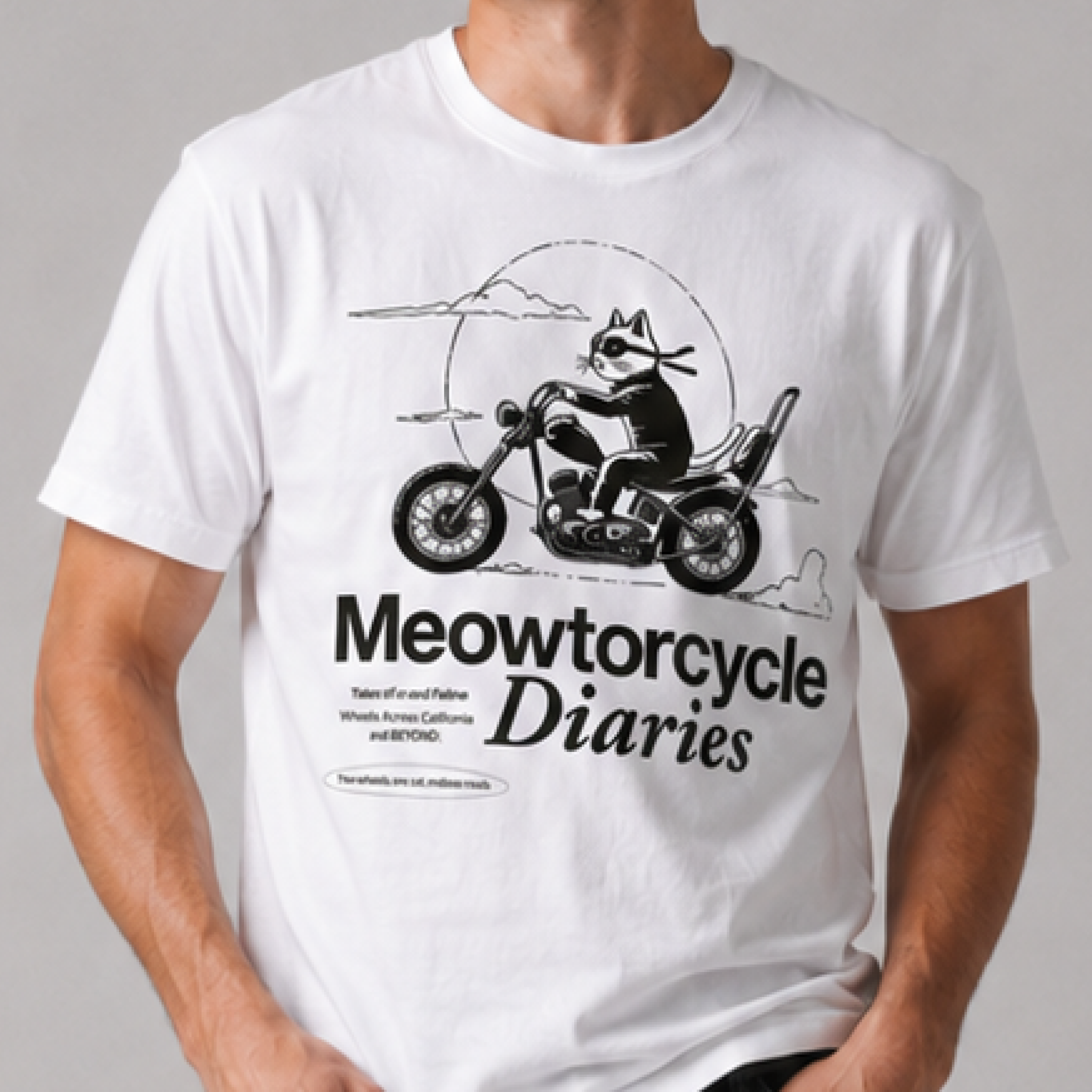 Meowtorcycle Diaries / Men's Tee